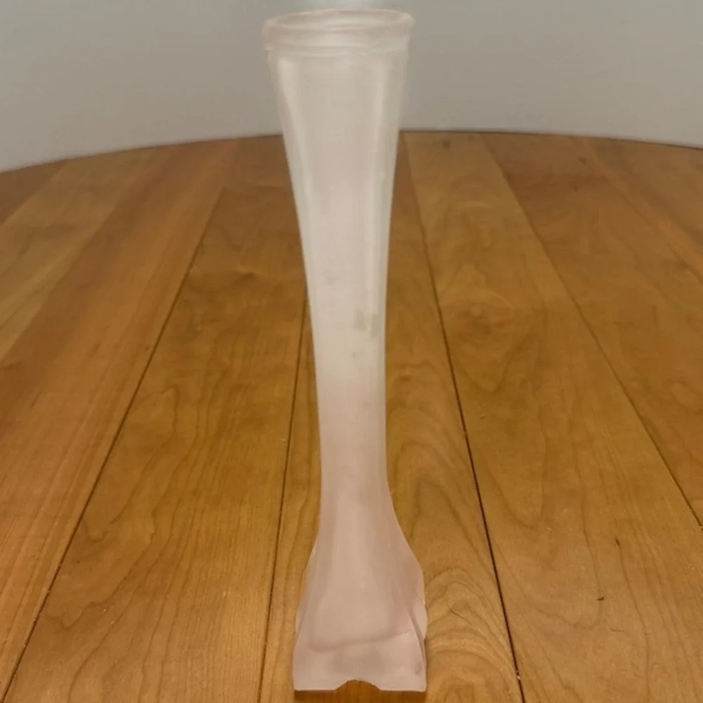 Vintage Frosted Pink Glass Bud Vase – Giftwares Co. Satin Finish Square Base 8